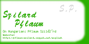 szilard pflaum business card